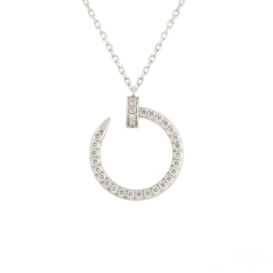 [Perla Lux]JUSTE NECKLACE SILVER DIAMONDS