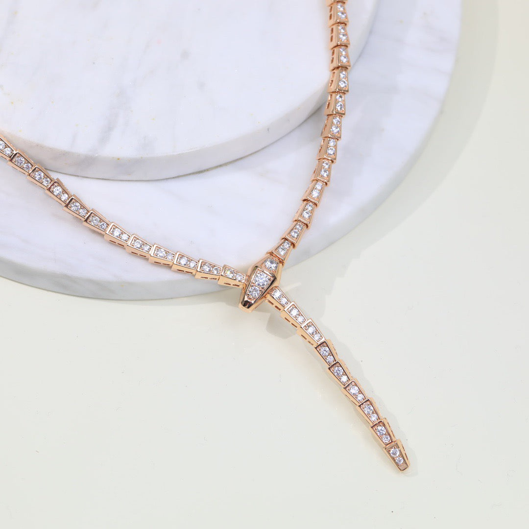 [Perla Lux]SERPENTI NECKLACE SILVER DIAMOND