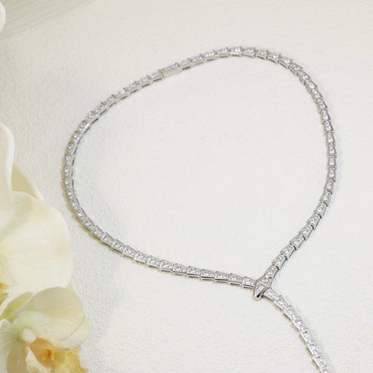 [Perla Lux]SERPENTI NECKLACE SILVER DIAMOND