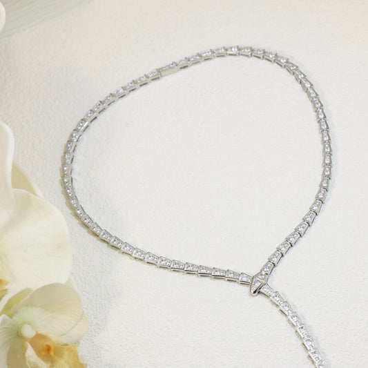 [Perla Lux]SERPENTI NECKLACE SILVER DIAMOND
