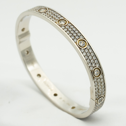 [Perla Lux]LOVE BRACELET 6.1MM DIAMOND-PAVED 10 BIG DIAMONDS