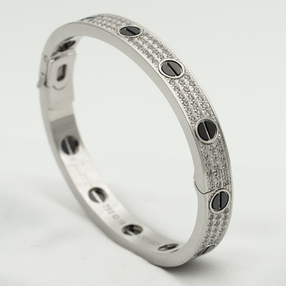[Perla Lux]LOVE BRACELET 6.1MM DIAMOND-PAVED CERAMIC