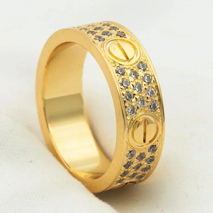 [Perla Lux]LOVE RING 5.5MM DIAMONDS PAVED