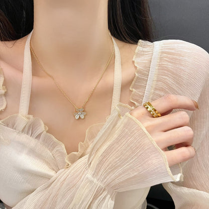 [Perla Lux]FLOWER DIAMOND NECKLACE