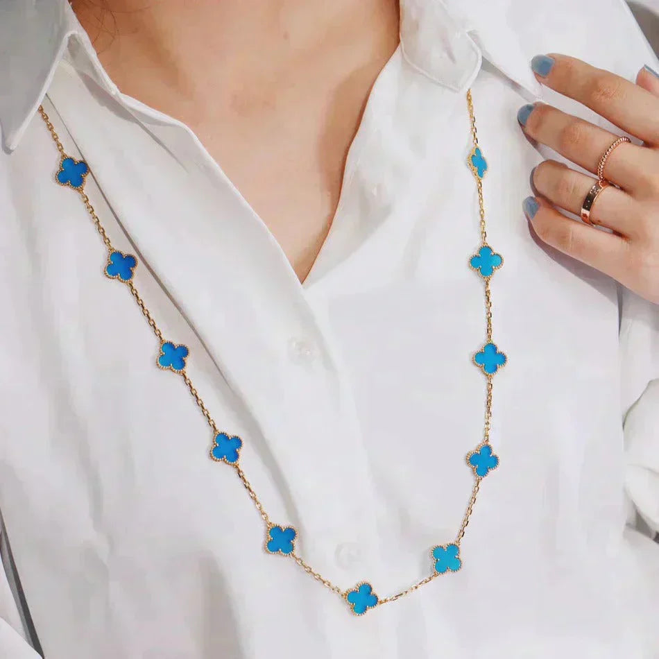 [Perla Lux]CLOVER 20 MOTIFS TURQUOISE GOLD