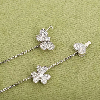 [Perla Lux]FRIVOLE SILVER 9 FLOWERS NECKLACE