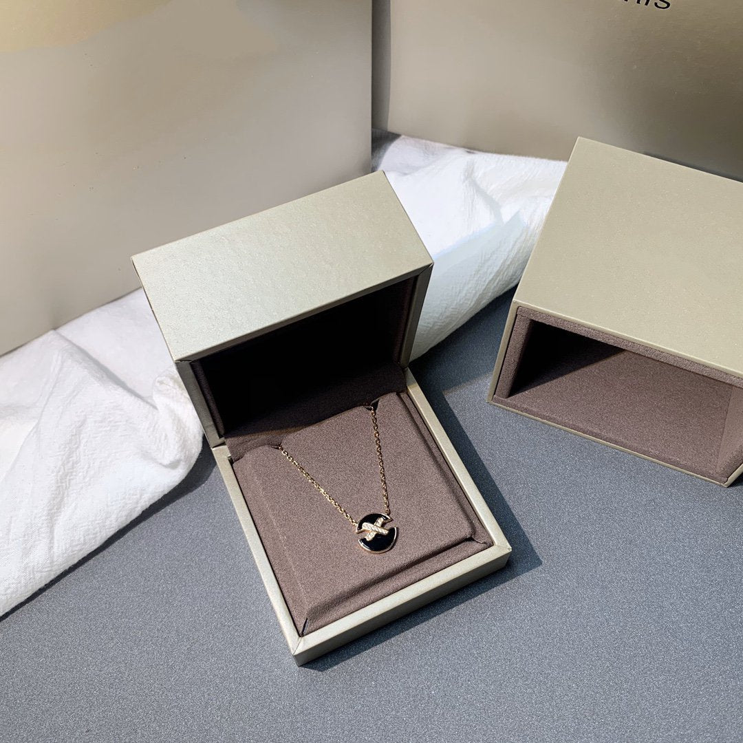 [Perla Lux]JEUX DE PINK GOLD DIAMOND NECKLACE