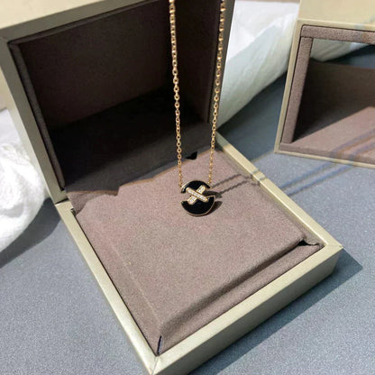[Perla Lux]JEUX DE ROSE GOLD DIAMOND NECKLACE