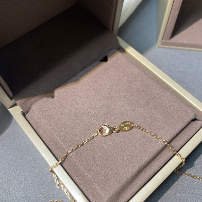 [Perla Lux]JEUX DE PINK GOLD DIAMOND NECKLACE