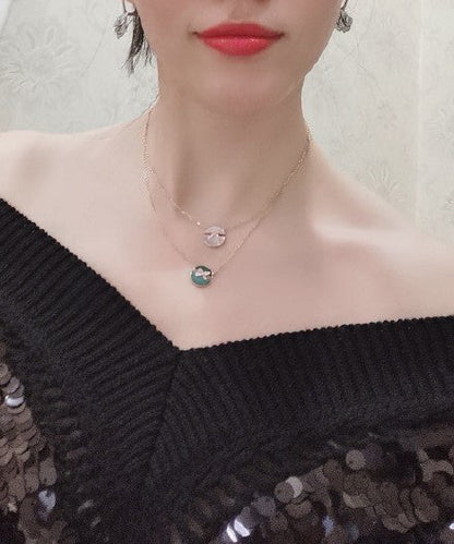 [Perla Lux]JEUX DE ROSE GOLD DIAMOND NECKLACE