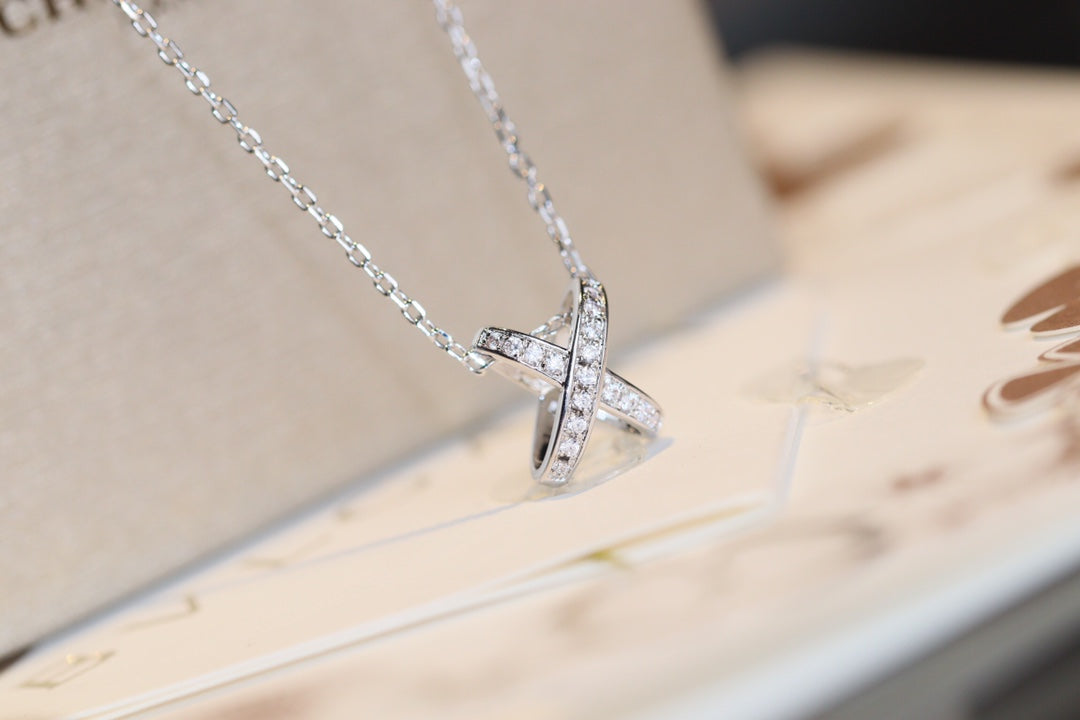 [Perla Lux]JEUX DE DIAMOND NECKLACE