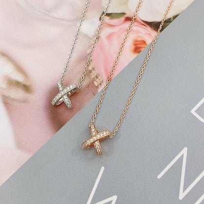 [Perla Lux]JEUX DE DIAMOND NECKLACE