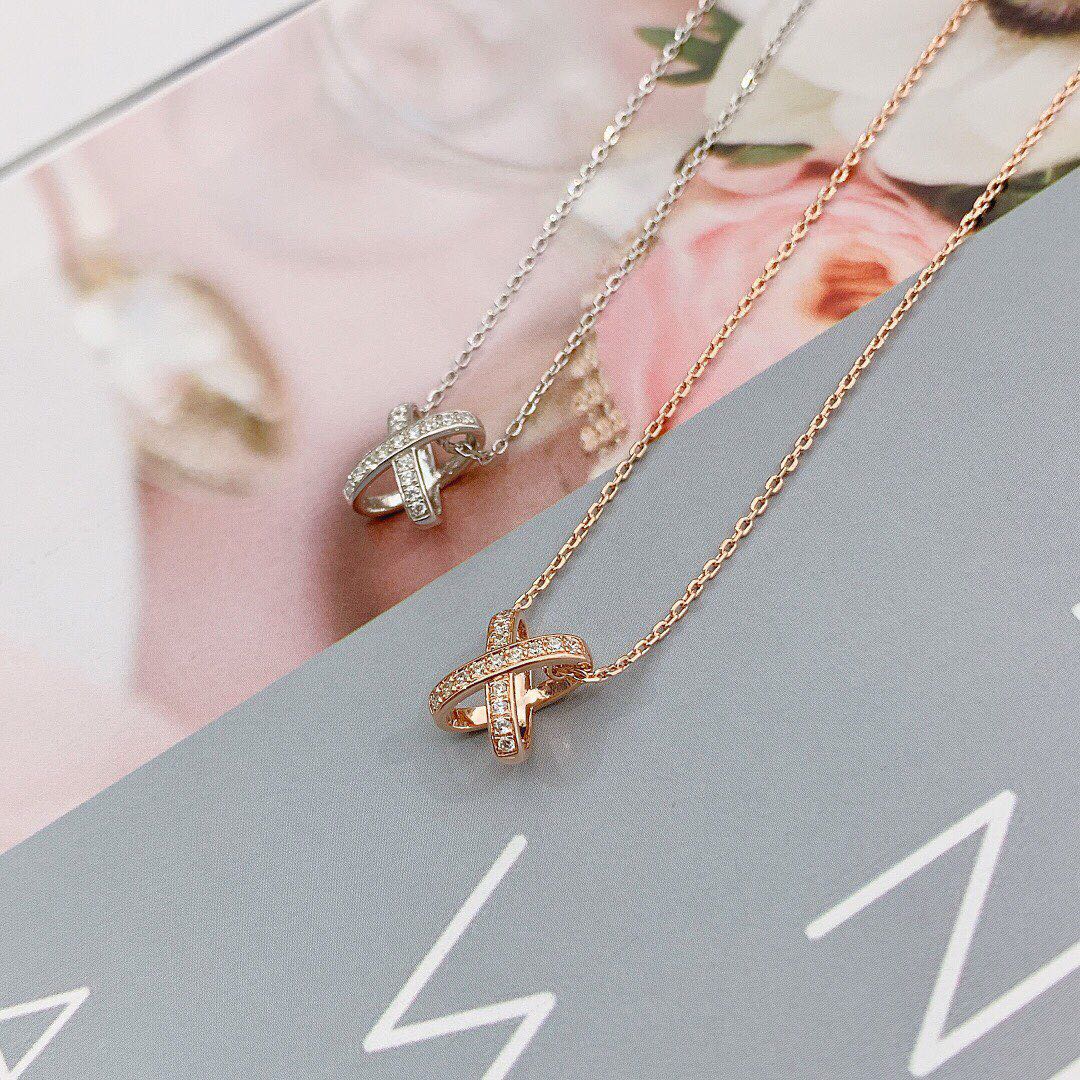 [Perla Lux]JEUX DE DIAMOND NECKLACE