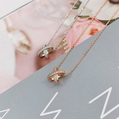 [Perla Lux]JEUX DE DIAMOND NECKLACE