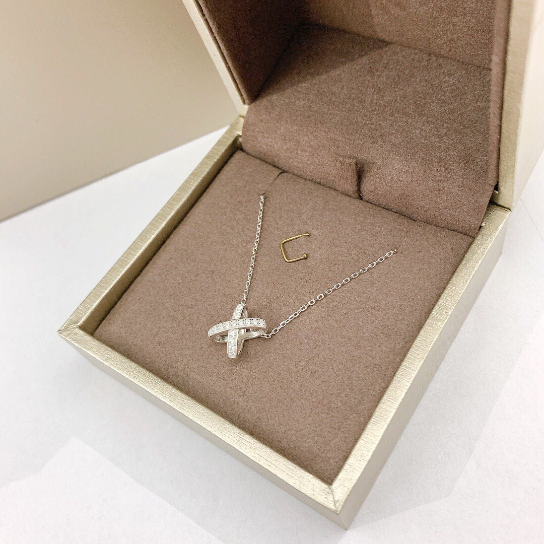 [Perla Lux]JEUX DE DIAMOND NECKLACE