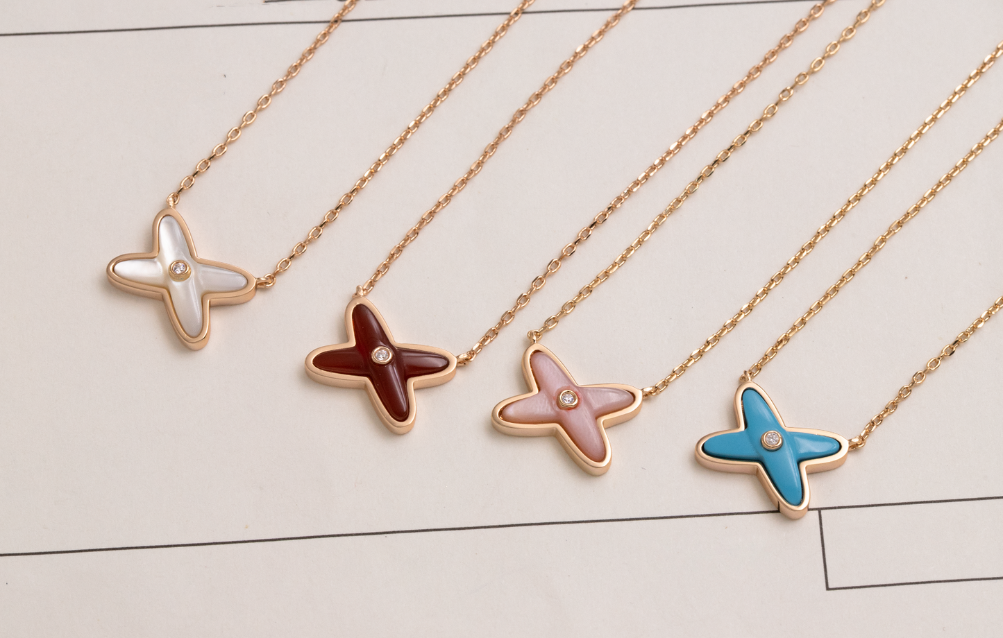 [Perla Lux]JEUX DE NECKLACE 1 DIAMOND