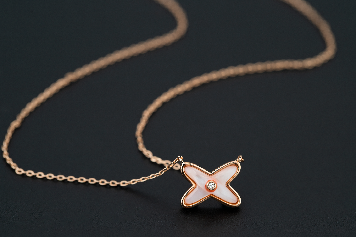 [Perla Lux]JEUX DE NECKLACE 1 DIAMOND