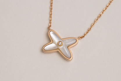 [Perla Lux]JEUX DE NECKLACE 1 DIAMOND