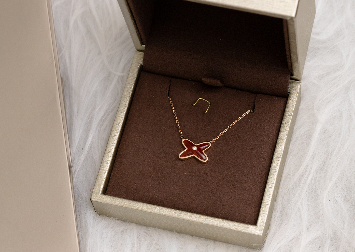 [Perla Lux]JEUX DE NECKLACE 1 DIAMOND