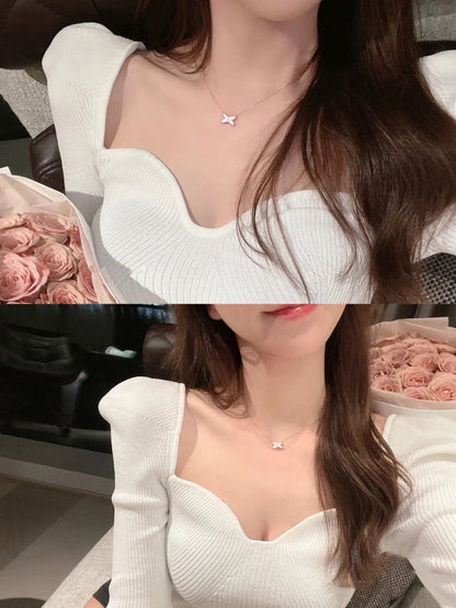 [Perla Lux]JEUX DE NECKLACE 1 DIAMOND