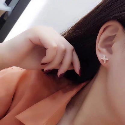 [Perla Lux]JEUX DE GOLD DIAMOND EARRINGS