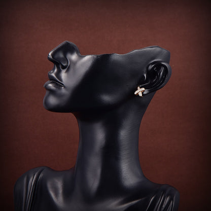 [Perla Lux]JEUX DE GOLD DIAMOND EARRINGS