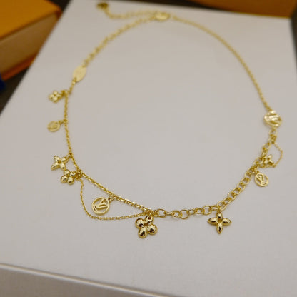 [Perla Lux]BLOOMING SUPPLE NECKLACE BRASS