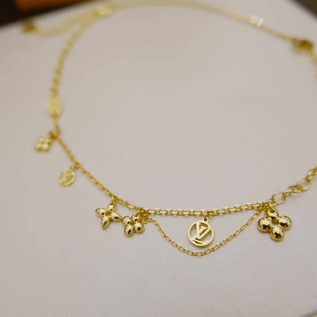 [Perla Lux]BLOOMING SUPPLE NECKLACE BRASS