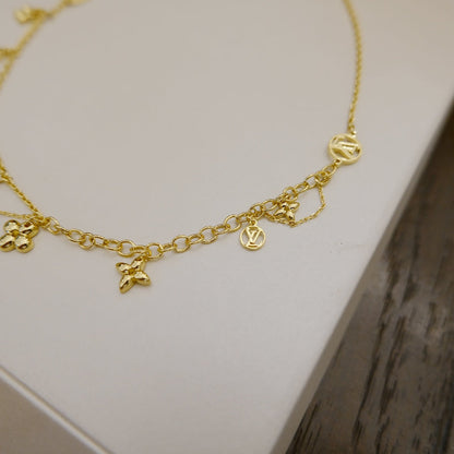 [Perla Lux]BLOOMING SUPPLE NECKLACE BRASS