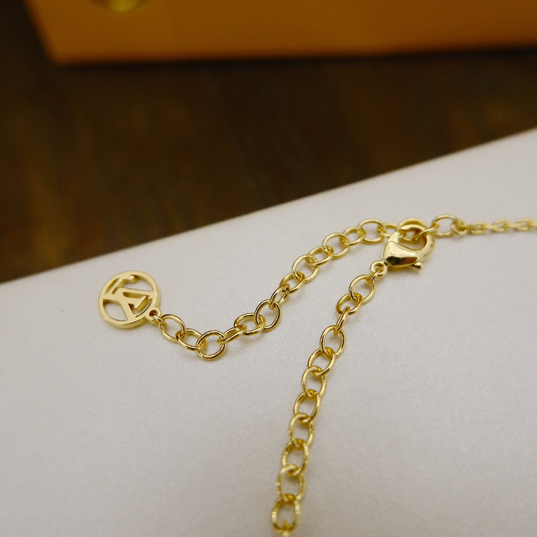[Perla Lux]BLOOMING SUPPLE NECKLACE BRASS
