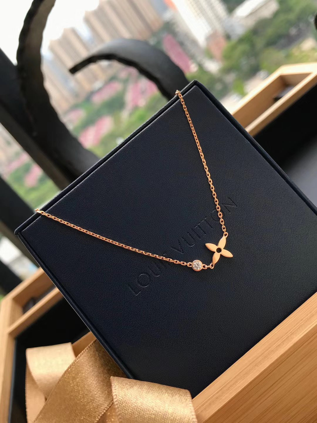 [Perla Lux]BLOSSOM PENDANT PINK GOLD AND DIAMOND