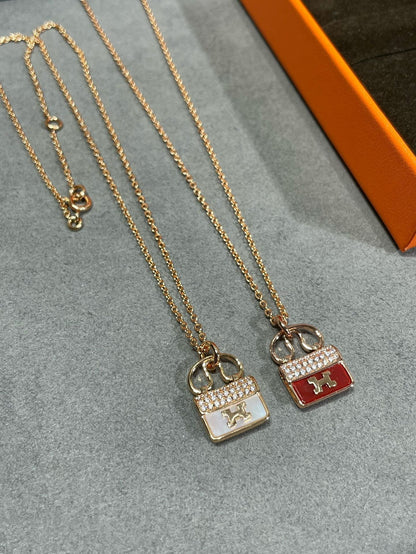 [Perla Lux]H CIRCE MOISSANITE PENDANT NECKLACE GOLD