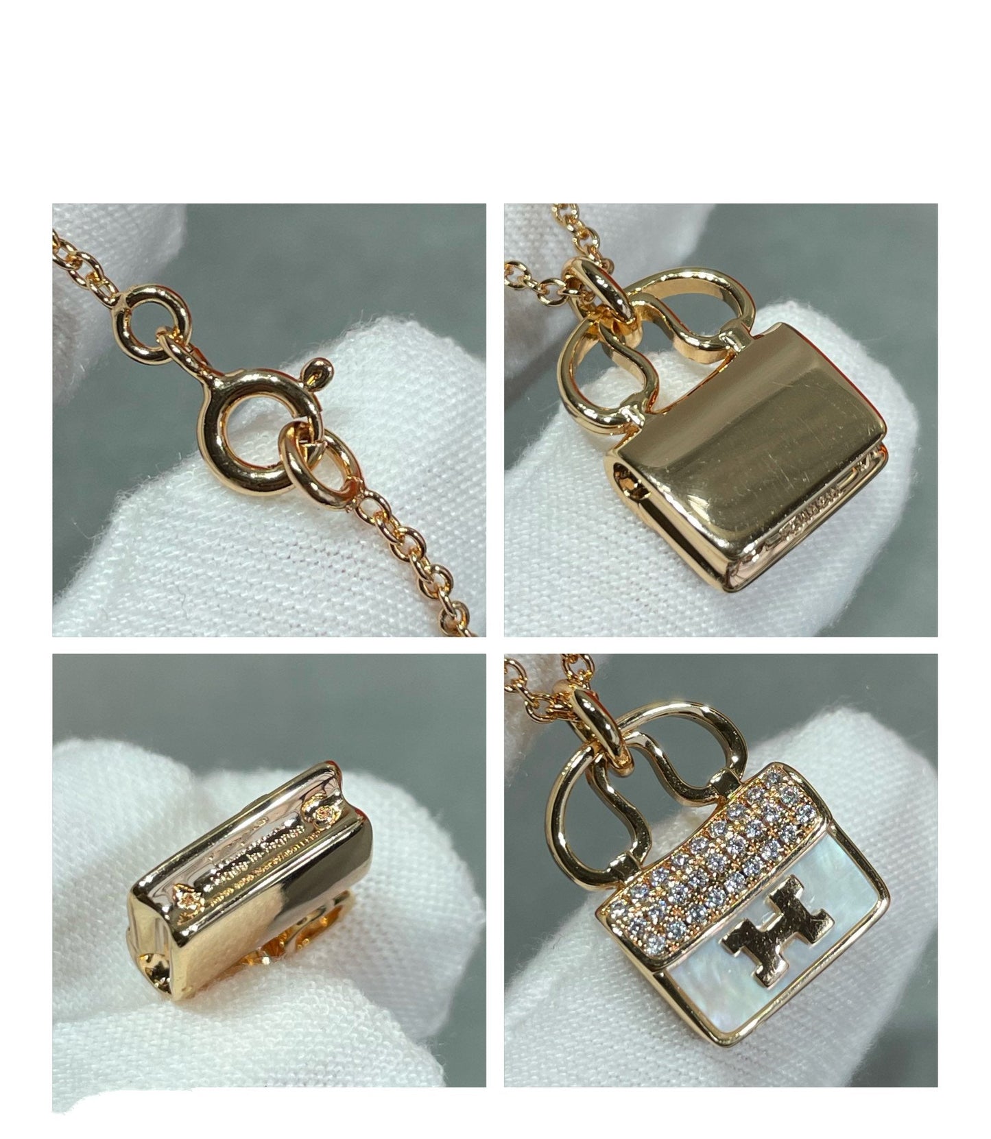 [Perla Lux]H CIRCE MOISSANITE PENDANT NECKLACE GOLD