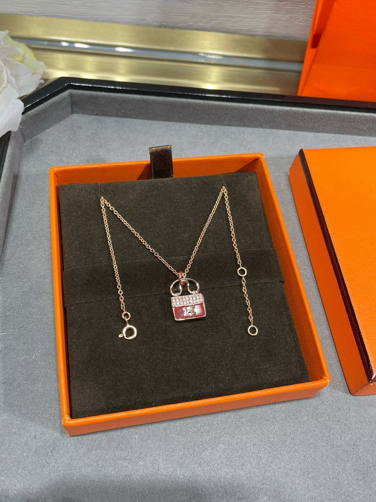[Perla Lux]H CIRCE MOISSANITE PENDANT NECKLACE GOLD