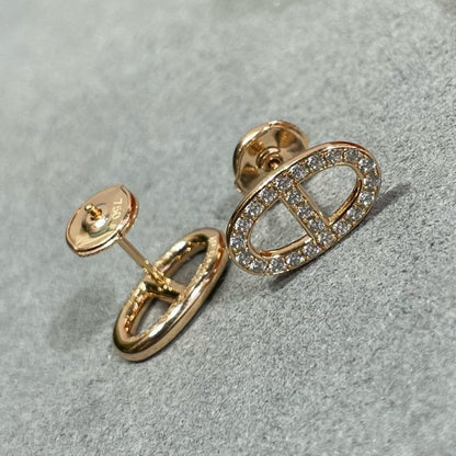[Perla Lux]HM FULL DIAMOND PIG NOSE STUD EARRINGS