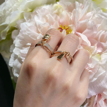 [Perla Lux]HM KELLY CLOCHETTE DOUBLE RING IN  WITH DIAMONDS