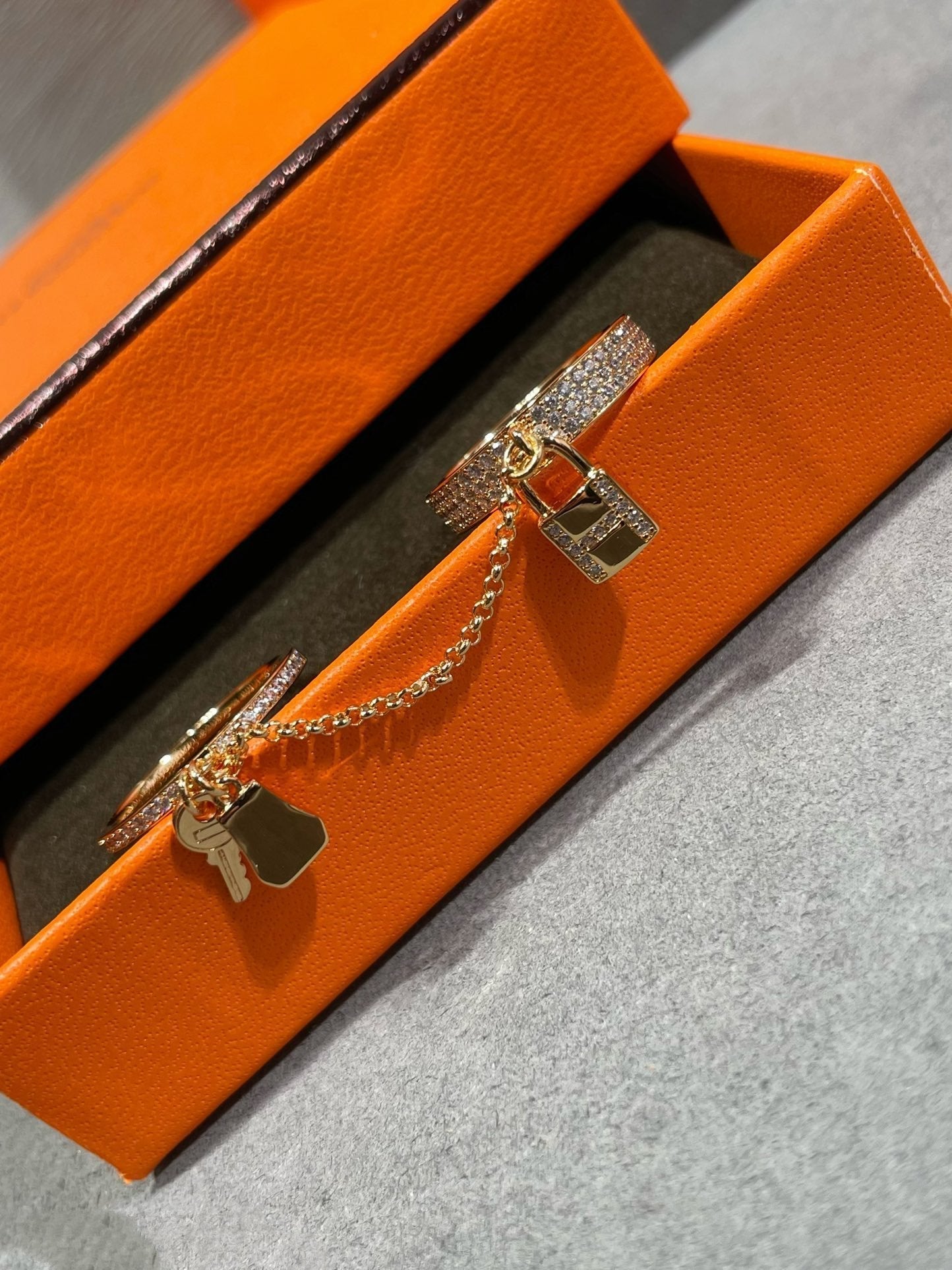 [Perla Lux]HM KELLY CLOCHETTE DOUBLE RING IN  WITH DIAMONDS