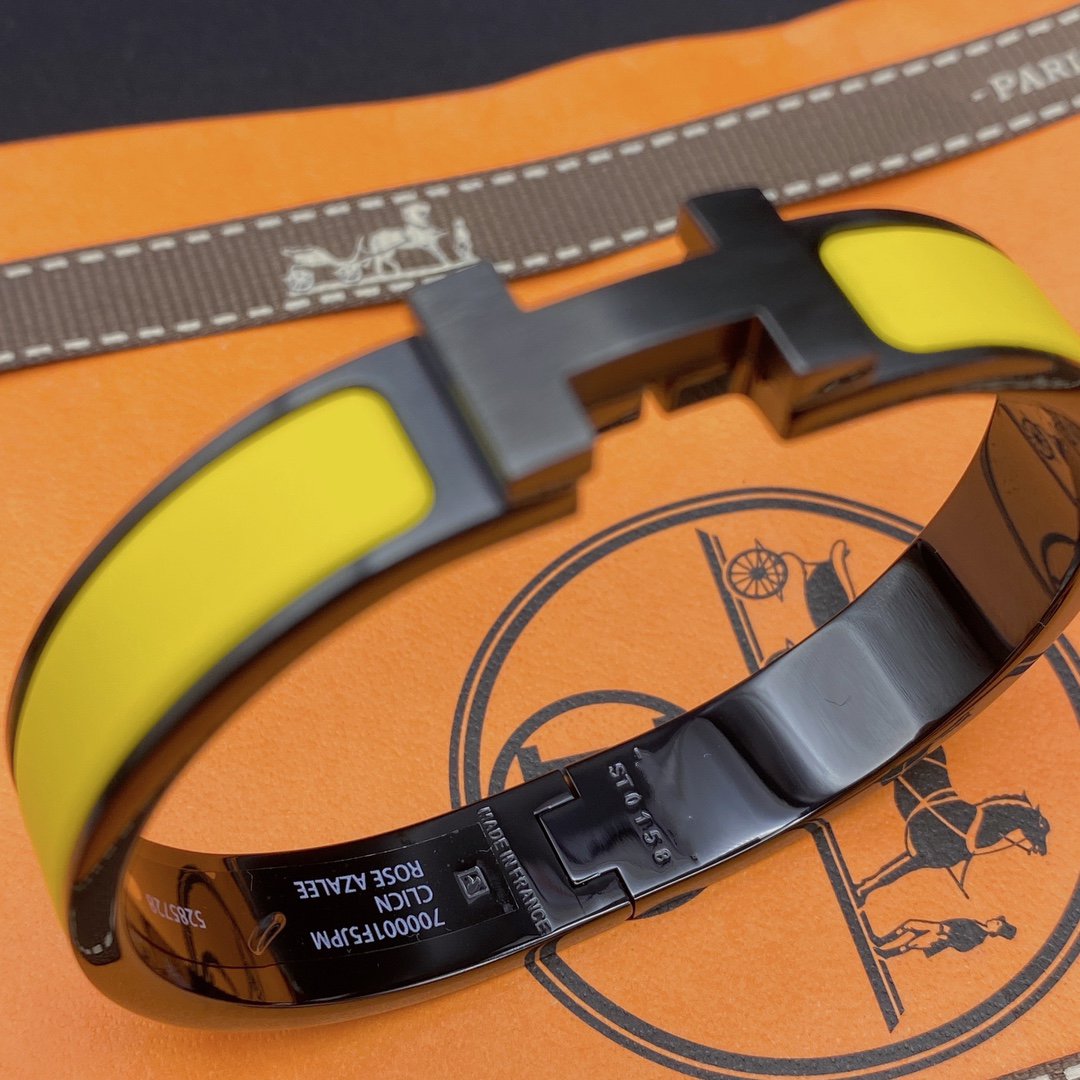 [Perla Lux]CLIC HM SO BLACK YELLOW BRACELET
