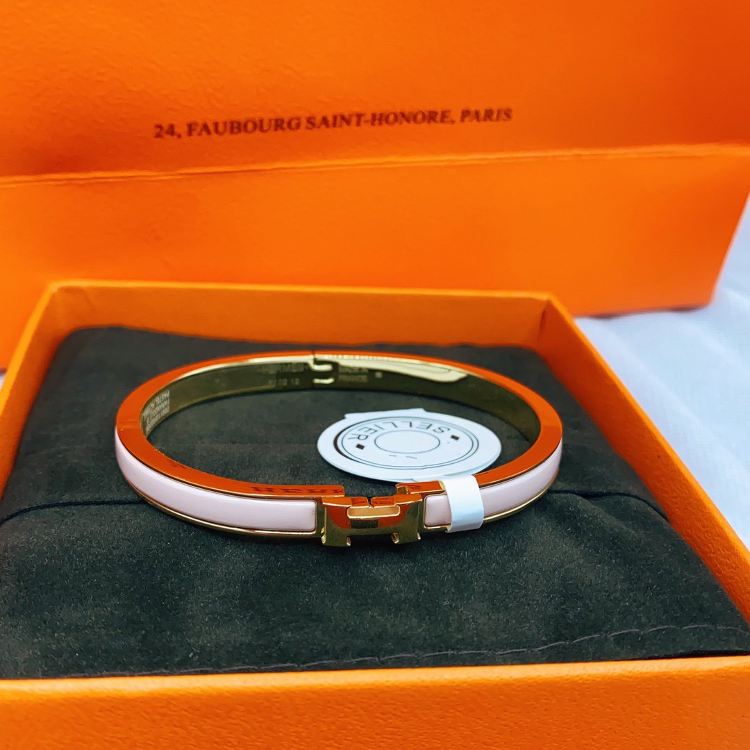 [Perla Lux]CLASSIC HM CLIC  PINK 8MM ENAMEL BRACELET