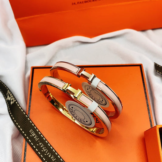 [Perla Lux]CLASSIC HM CLIC  PINK 8MM ENAMEL BRACELET