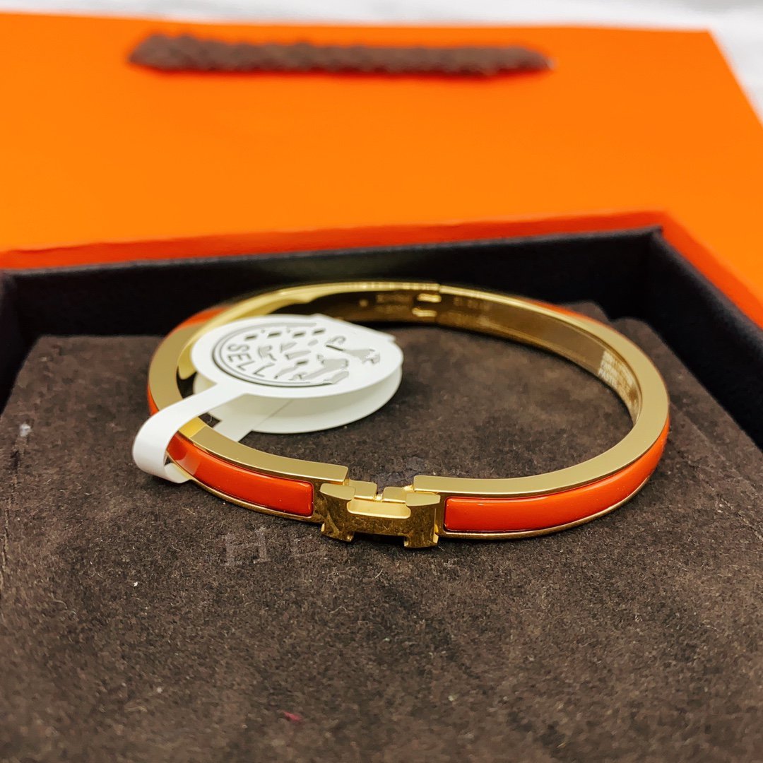 [Perla Lux]CLASSIC HM CLIC RED 8MM ENAMEL BRACELET