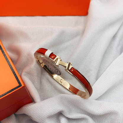 [Perla Lux]CLASSIC HM CLIC RED 8MM ENAMEL BRACELET