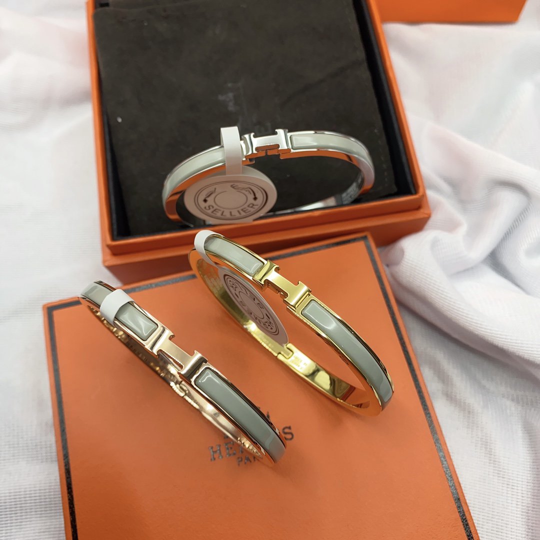 [Perla Lux]CLASSIC HM CLIC GREEN 8MM ENAMEL BRACELET