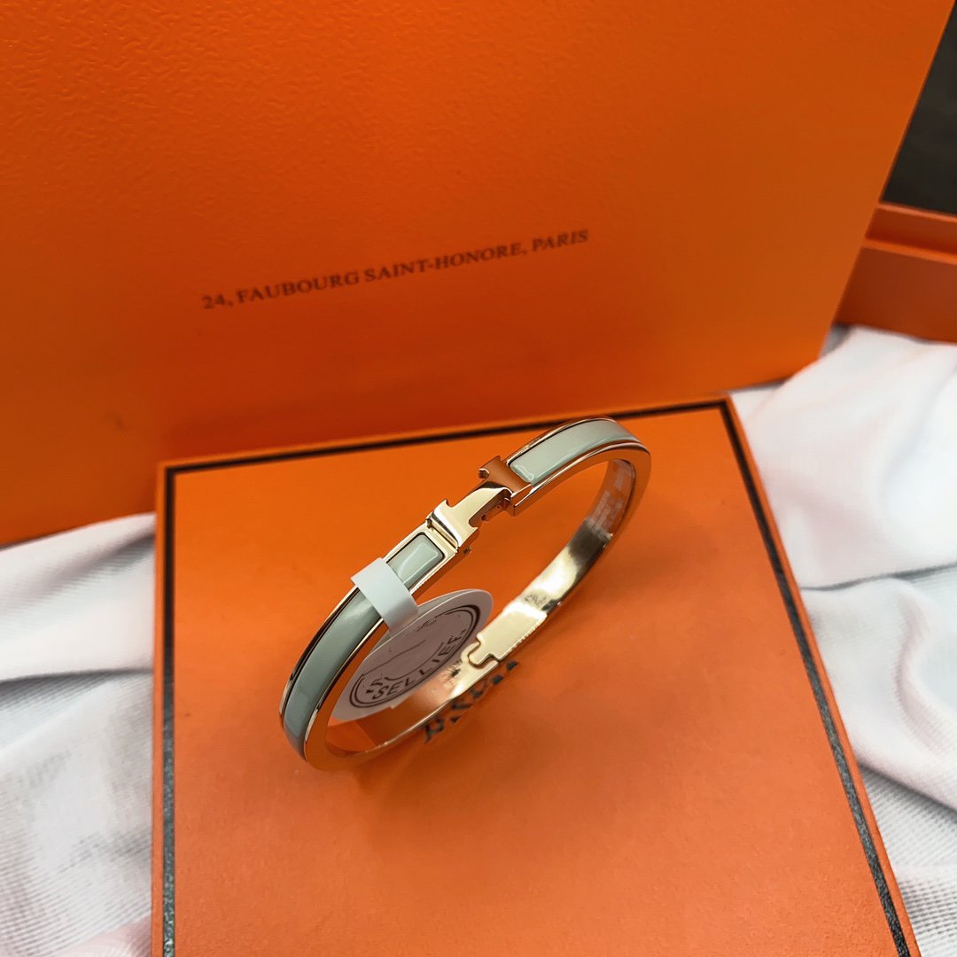 [Perla Lux]CLASSIC HM CLIC GREEN 8MM ENAMEL BRACELET