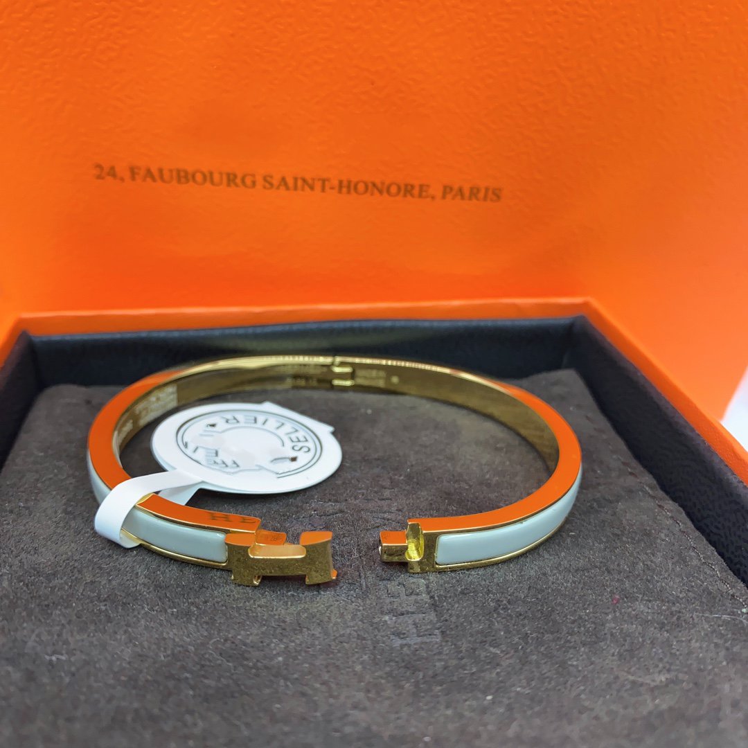 [Perla Lux]CLASSIC HM CLIC GREEN 8MM ENAMEL BRACELET
