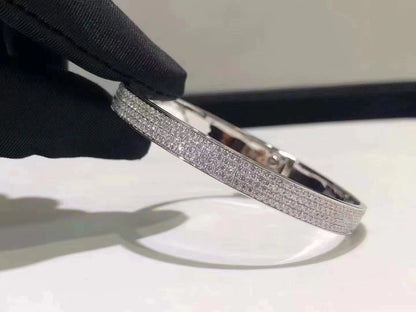[Perla Lux]HM KELLY BRACELET IN SILVER AND FULL PAVE DIAMOND