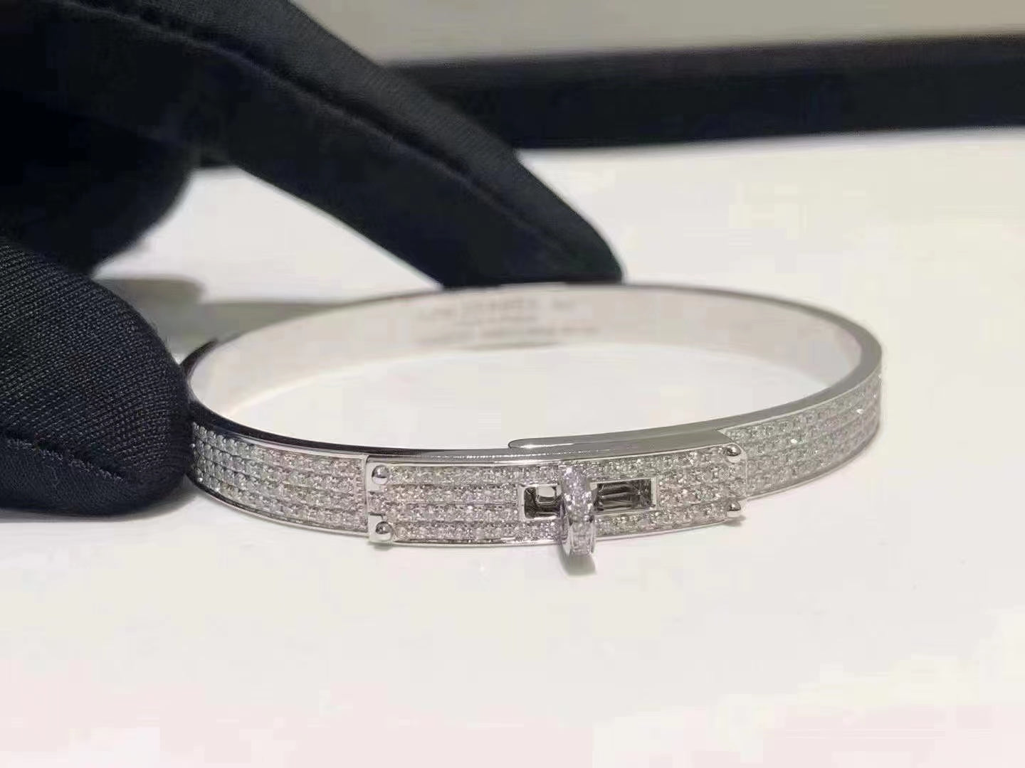[Perla Lux]HM KELLY BRACELET IN SILVER AND FULL PAVE DIAMOND