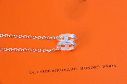 [Perla Lux]HM NECKLACE H LETTER OVAL SERIES