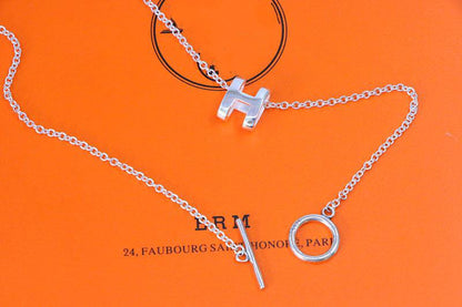 [Perla Lux]HM NECKLACE H LETTER OVAL SERIES