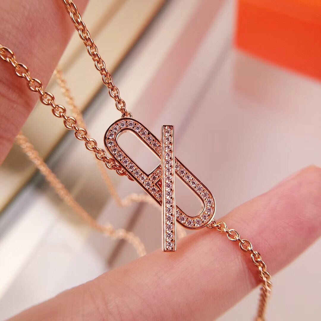 [Perla Lux]HM FIRE PIG NOSE NECKLACE TRENDY STREET